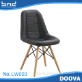 simple design dining chair leather chair wood leg